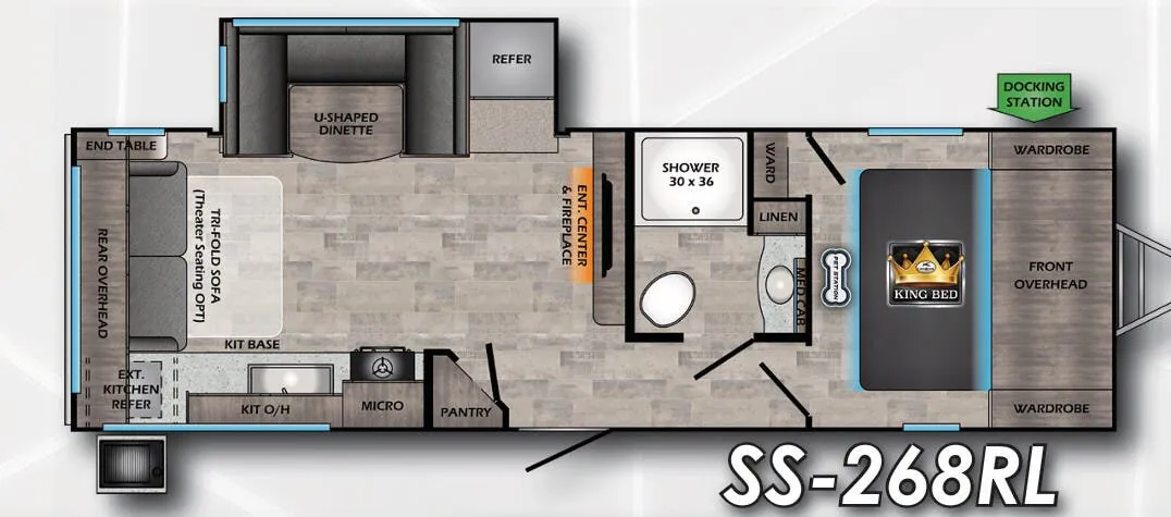 CrossRoads Sunset Trail Super Lite SS268RL floor plan