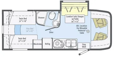 2013 Itasca View Profile 24V - Floor plan