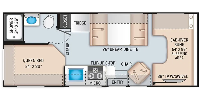 Thor Motor Coach Coleman 22CM floor plan