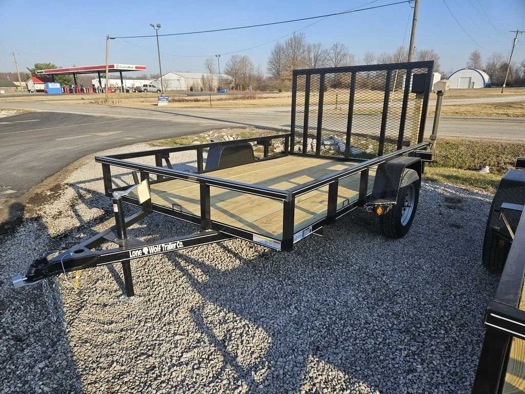 2025 Lone Wolf Trailer Company 77 x 10 Single Axle Tube Rail Utility - Main photo