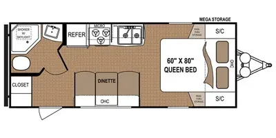 2017 Dutchmen Aspen Trail 1900RB - Floor plan