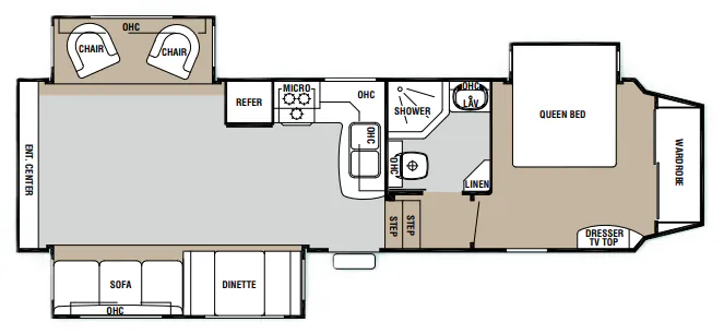 Forest River Cedar Creek Silverback 30WRE floor plan