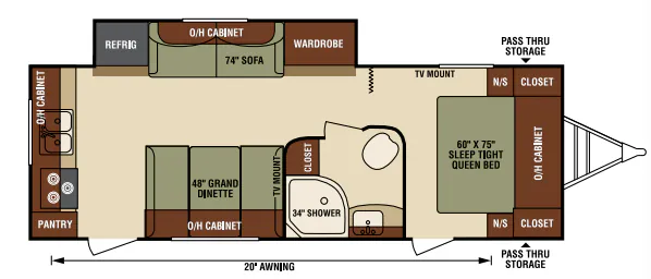 Venture RV SportTrek ST250VRK floor plan