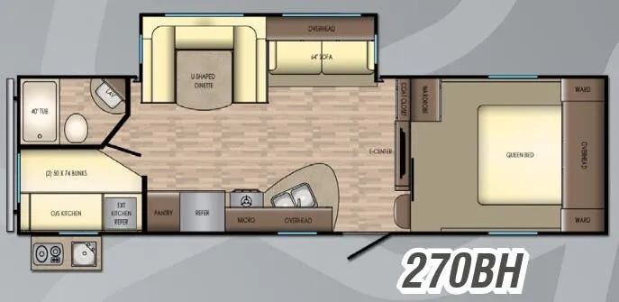 CrossRoads Volante 270BH floor plan