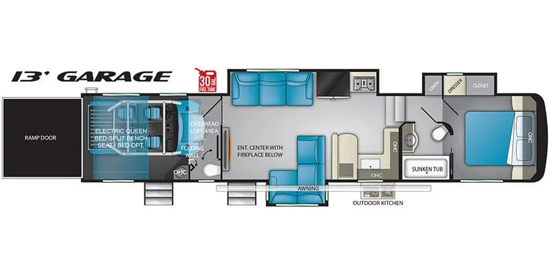 Heartland Road Warrior RW 430 floor plan