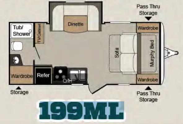 Keystone Passport Express 199ML floor plan