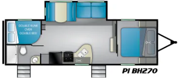 Heartland Pioneer BH270 floor plan