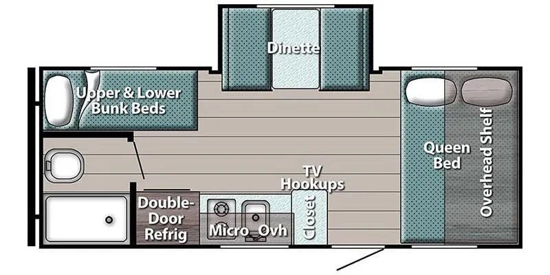 Gulf Stream Kingsport Super Lite 19DS floor plan