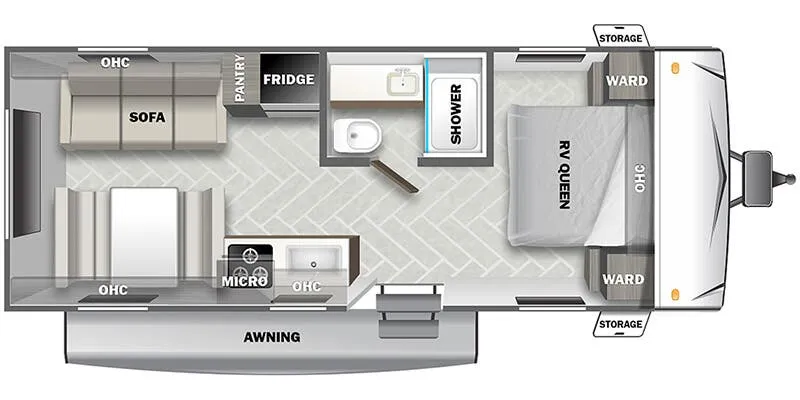Forest River EVO Factory Select Southwest 208RD floor plan