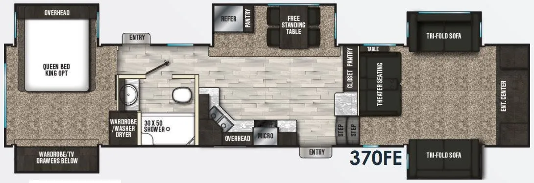 Shasta Phoenix 370FE floor plan