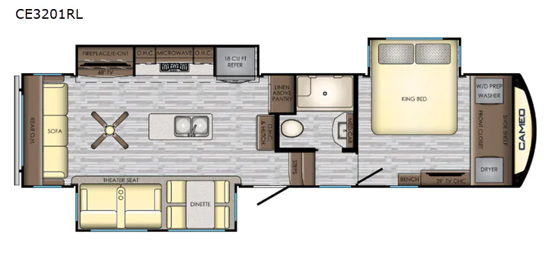 2019 CrossRoads Cameo CE3201RL - Floor plan