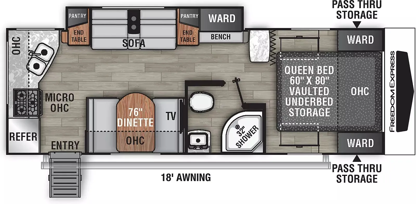 2017 Coachmen Freedom Express 246RKS - Floor plan