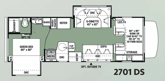 Forest River Forester 2701 DS floor plan