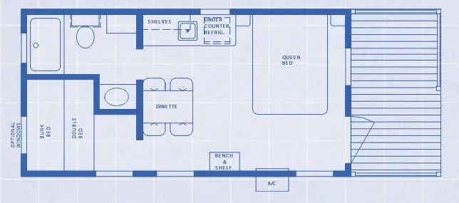 Canterbury RV Deluxe Cabins CC-22FP floor plan