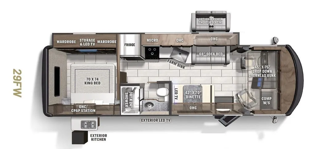 Coachmen Mirada 29FW floor plan