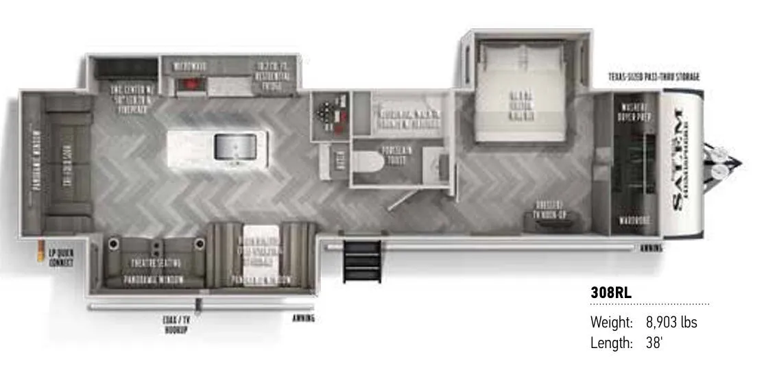 Forest River Salem Hemisphere 308RL floor plan