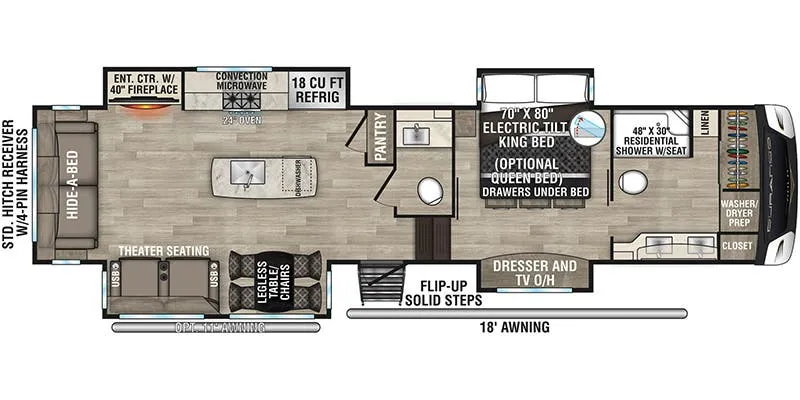 K-Z Durango Gold G366FBQ floor plan