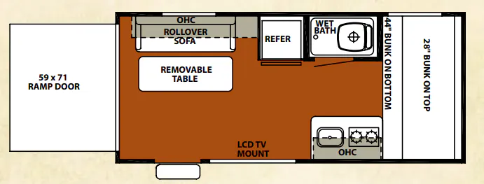 Forest River Cherokee Wolf Pup 17RP floor plan