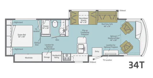 Winnebago Forza 34T floor plan