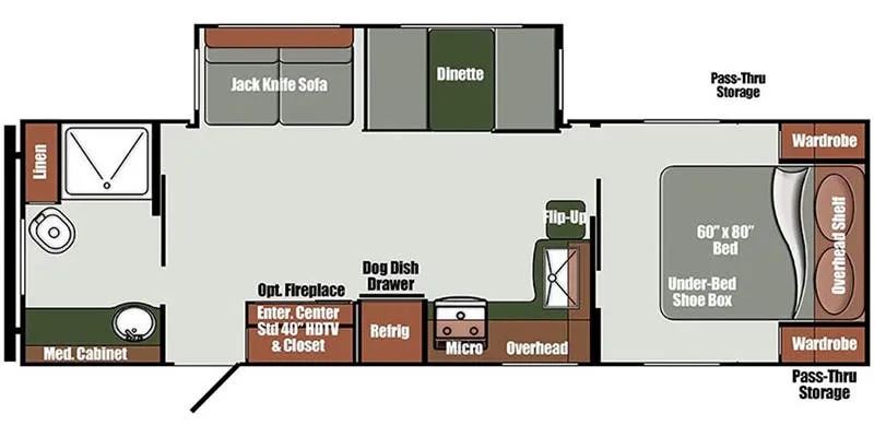 2021 Gulf Stream RV Envision 258RB - Floor plan