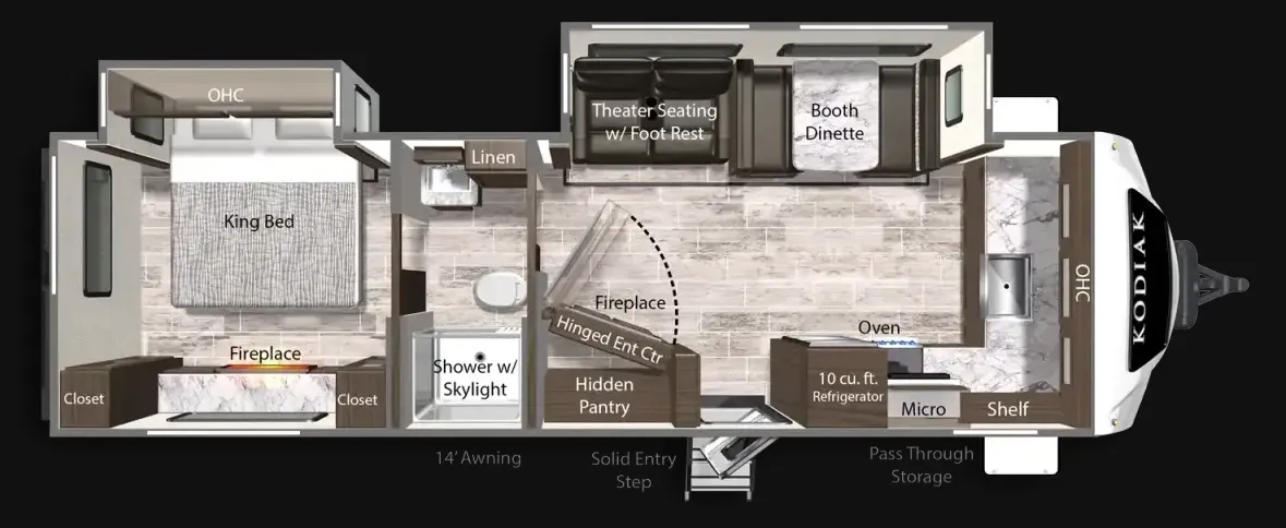 Dutchmen Kodiak Ultimate 2921FKDS floor plan
