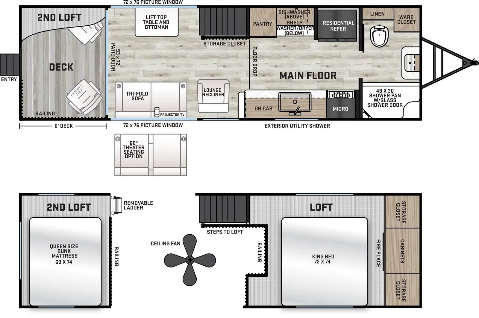 Forest River Aurora 18RD floor plan
