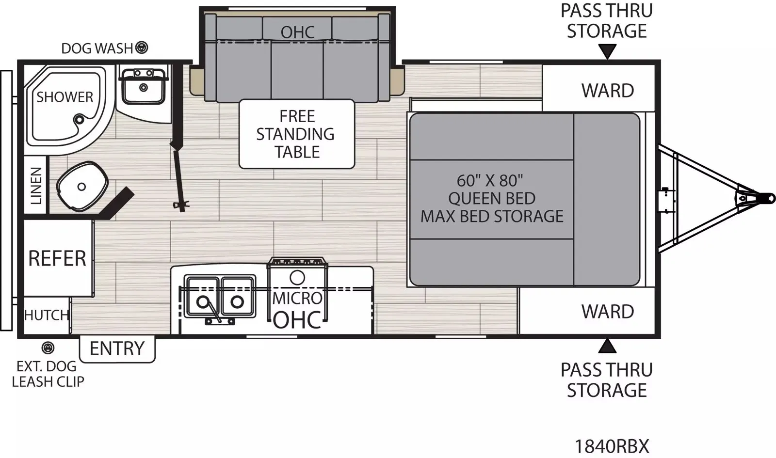 Coachmen Northern Spirit 1840RBX floor plan