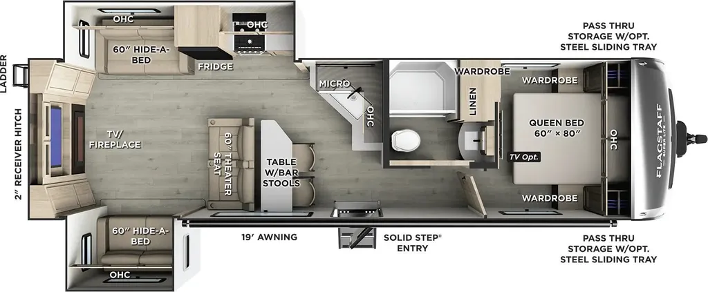 2027 FOREST RIVER FLAGSTAFF SUPER-LITE 29SRL floor plan