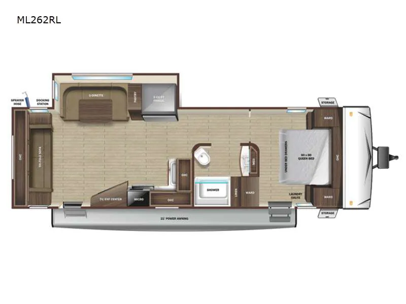 2022 Highland Ridge Mesa Ridge S-Lite ML262RL - Floor plan
