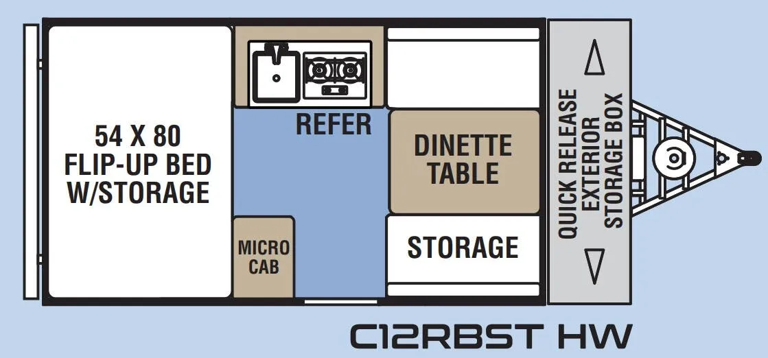 Coachmen Clipper Classic C12RBSTHW floor plan