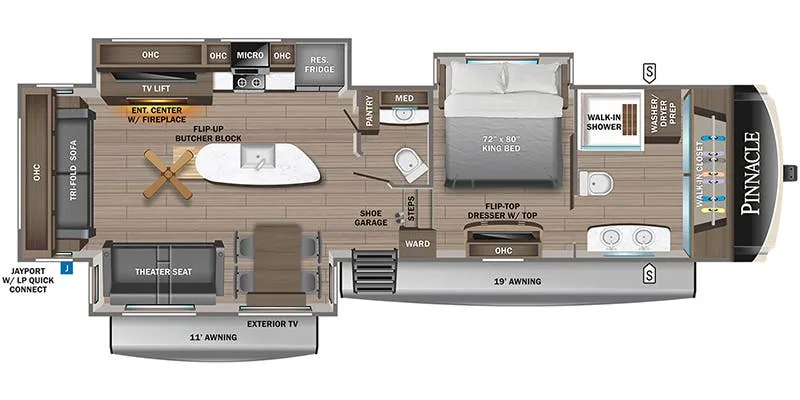 2023 Jayco Pinnacle 36FBTS - Floor plan