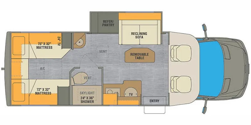 2023 Renegade RV Vienna 25TBN - Floor plan