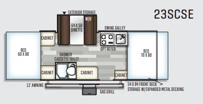 Forest River Flagstaff SE 23SCSE floor plan