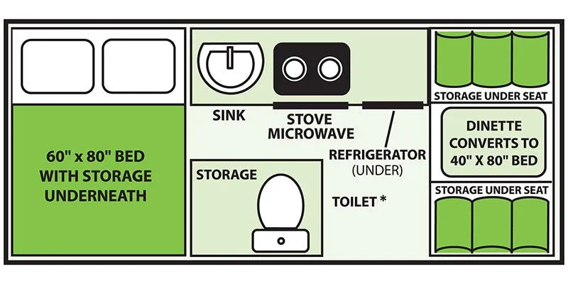 Aliner Expedition Mattress floor plan