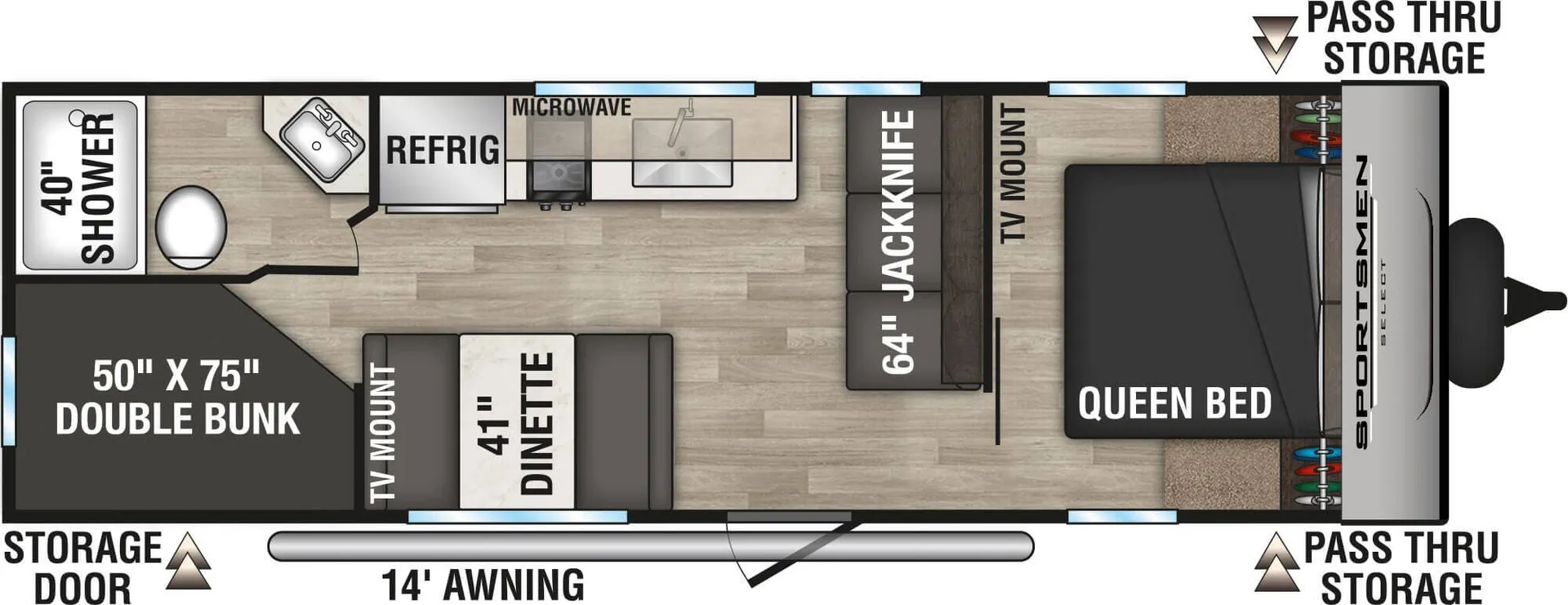 K-Z Sportsmen Select 260BHSL floor plan