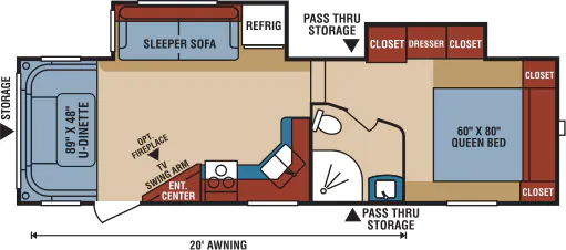 K-Z Durango 1500 D259RDD floor plan