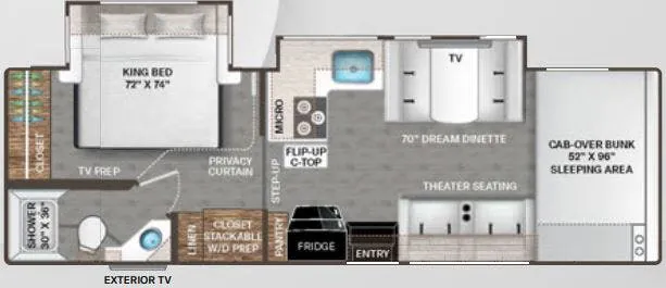 Thor Motor Coach Geneva 29VT floor plan