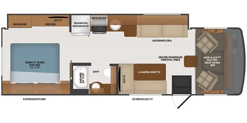 2026 Fleetwood Flair 29M - Floor plan