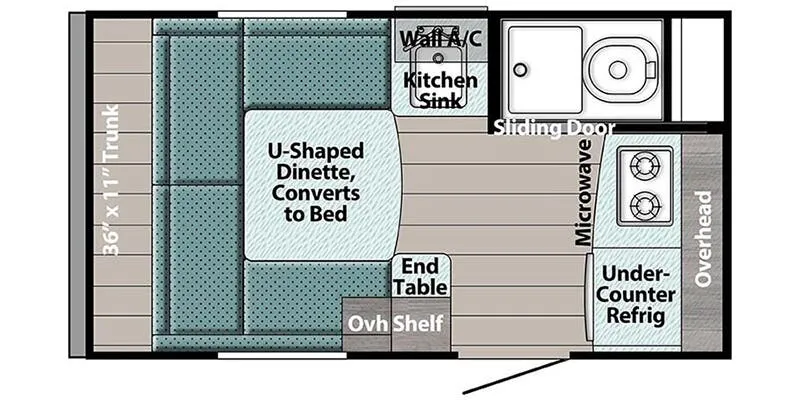 2025 Gulf Stream RV Trail Boss 160FK floor plan
