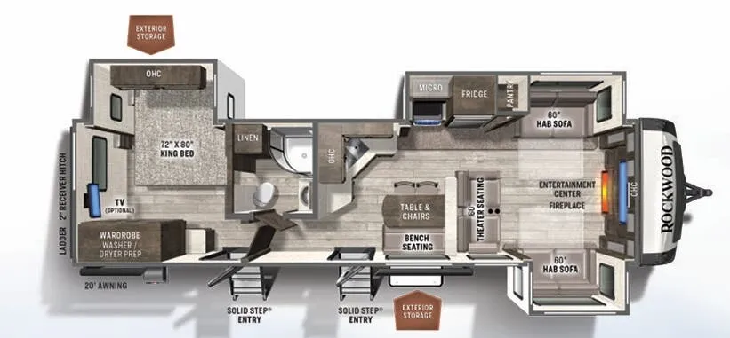 Forest River Rockwood Signature 8324SB floor plan