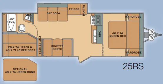 Shasta Oasis 25RS floor plan