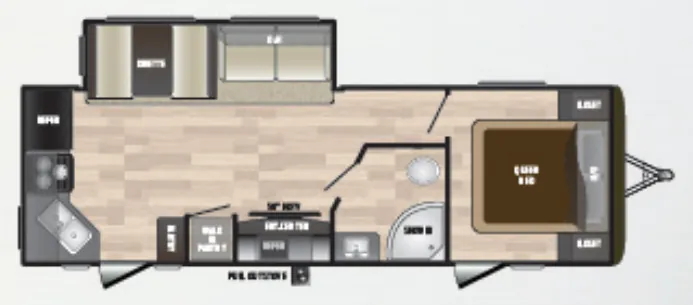 Keystone Hideout LHS 258LHS floor plan