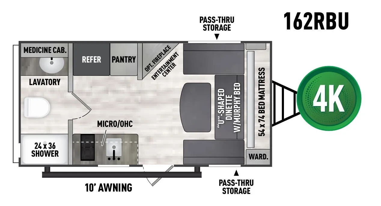 Forest River Viking 162RBU floor plan