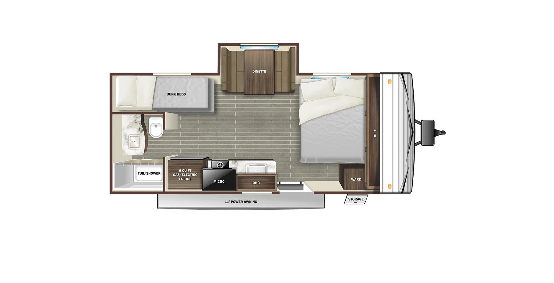 Starcraft Autumn Ridge 180BHS floor plan