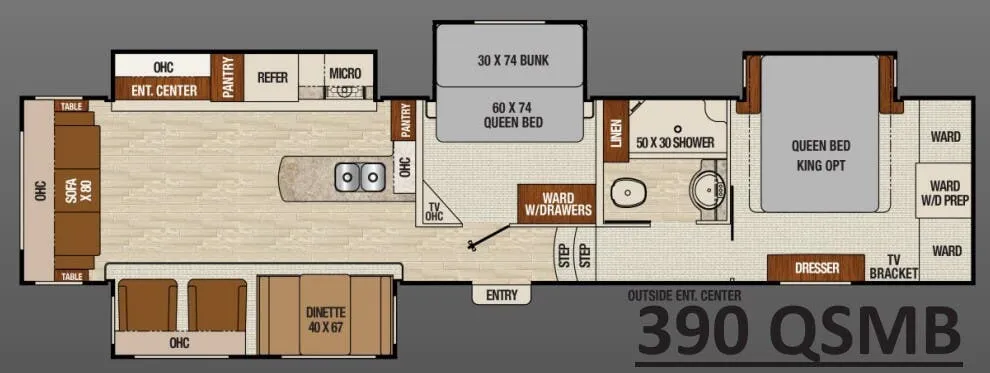 Coachmen Chaparral 390 QSMB floor plan
