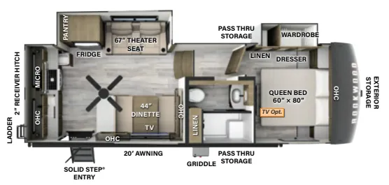 Forest River Rockwood Signature R282RD floor plan
