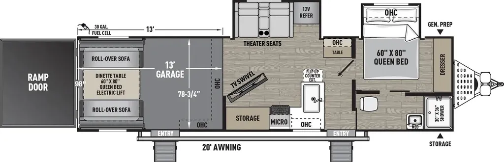 2026 Coachmen Adrenaline 30GS floor plan