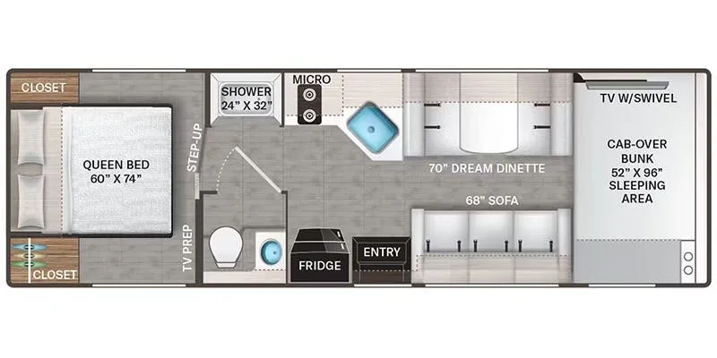2026 Thor Motor Coach Four Winds ESpec 28G - Floor plan