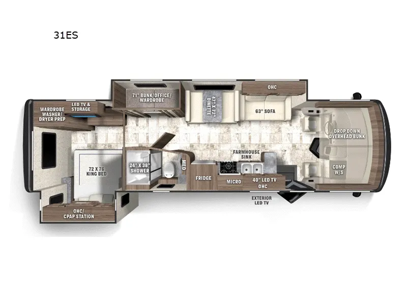 2026 Coachmen Pursuit 31ES floor plan
