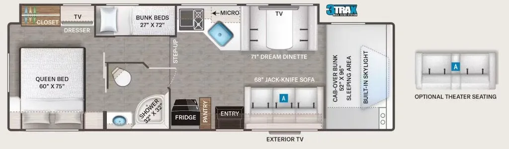 2026 Thor Motor Coach Quantum LF31 floor plan